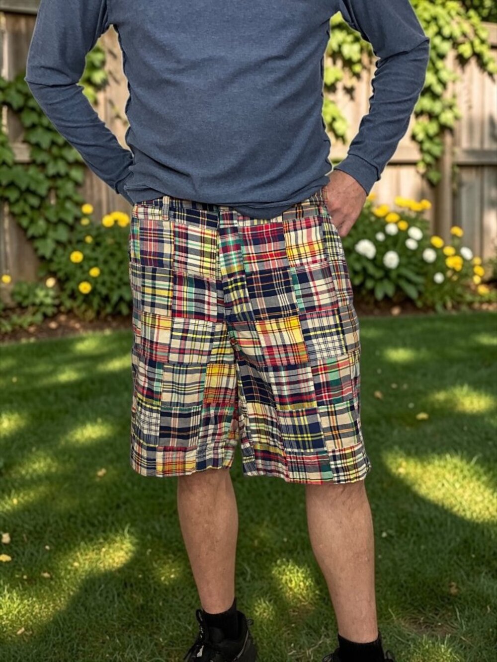 Polo Ralph Lauren Madras Patchwork Plaid Shorts 34 Plaid
